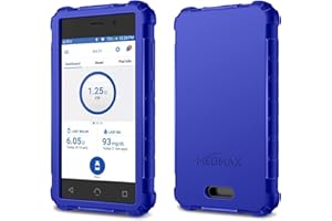 MEDMAX Silicone Étui pour Omnipod Dash, Léger Coque Anti-dérapante Housse de Protection Compatible avec Omnipod Dash PDM (Personal Diabetes Manager), (Bleu marine)