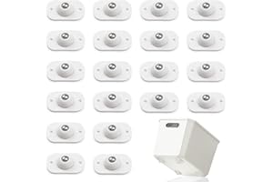 HAVACUE ㅤ HavaCue 20 Pièces Mini Roulettes Auto-adhésives, Mini Roues Pivotantes, Blanc Roulettes pour Meubles, 360 Degrés Roulettes à Billes pour Meubles, Petite Roulettes pour Les Ustensiles de Cuisine