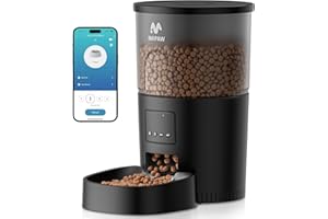 IMIPAW Comedero Gato Automatico, 2.4G | 5G WiFi, 3L Dispensador Comida para Perros, Gatos con Programa Personalizado de Alimentación Automática, Control de App, 1-10 Comidas al Día