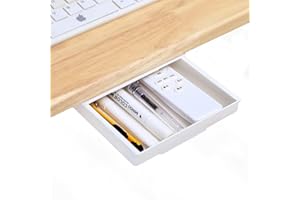 CRSUSUKJ Cassetto Sotto Scrivania, Cassetto Medio Autoadesivo, Cassetto Organizer Cassetti Nascosto Adesivo Da Scrivania per Casa e Ufficio.