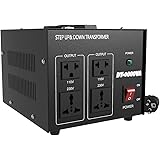 Anbull DT- 3000 VA Spannungswandler Ringkern-Transformator, Spannungswandler 110V auf 230V, Step up down Converter, stecker 2