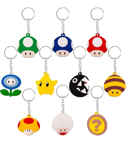 18 Teile/satz Super Mario Bros Figuren Mit Schlüsselanhänger Luigi