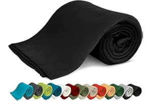 ‎KIGATEX KiGATEX Polar-Fleecedecke – 130 x 160 cm – Oeko-TEX Standard 100 Zertifiziert – Kuschelige Fleece-Decke für innen & außen – Pflegeleicht als Sofa-, Sommer-, Hunde- oder Tagesdecke – Schwarz