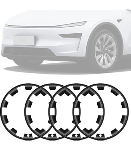 Lot De 4 Protège-jantes Pour Tesla Model Y Juniper (jantes Helix 20") - Noir - Protection Contre Les Rayures Et Bordures - 10