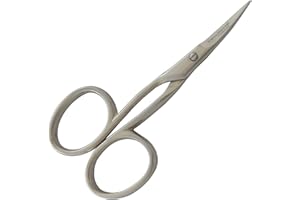 Ciseaux pour Gaucher avec Lames Courbes à Broder, Ongles, Envies et Cuticules - Tenartis Fabriqués en Italie