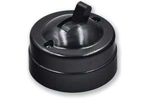 DEWIN Single Control Switch, Retro Single Control Switch, Antique Flat Toggle Switch Mounted Wall Light Switch for Home/Hotel