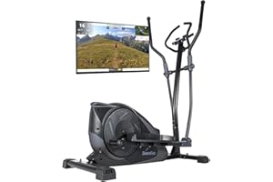 Skandika Adrett/Eleganse - Vélo elliptique Crosstrainer - Bluetooth - Appli - 15 Prog - 32 Niveaux de résistance - Inertie 12 kg - Max. 130 kg