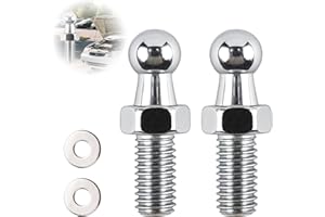 AISIKOO Verstärkte M8 Kugelzapfen aus Edelstahl – 2 Stück Kugelbolzen für Stabilus Lift-O-Mat, Gasdruckfeder, Heckklappendämpfer & Dämpfer Heckklappe im Auto- und Schiffsbau