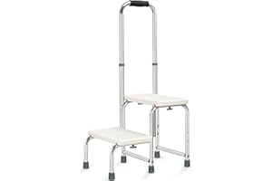 REAQER Pomoc przy wejściu do wanny z uchwytem do wanny dla seniorów... biały
