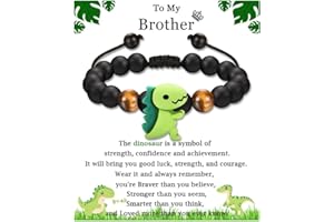 EPIRORA Dinosau Bracelet - Big Brother Gifts From Sister, Teenage Boys Bracelet Gifts for Christmas, Valentines Day, Graduation, Birthday