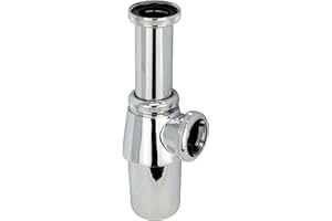 Wirquin 30724027 Siphon de lavabo en laiton Ø32, chromé