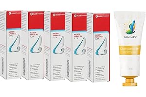 GENERIC NASENSPRAY 0,1% AL Sparpack 5 X10 ml inkl. einer hochwertigen Handcreme Marke Faar-Apo
