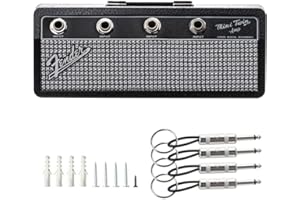 Abiemuce Marshall Schlüsselbrett, Marshall - Schlüsselhalter, Marshall Key Holder, Schlüsselbrett Schlüsselhalter Wandmontage mit 4 Gitarrenstecker, für Schlüssel Haus Befestigung (Grau)