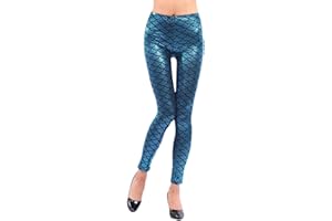 GENERIC Bunte Leggings Damen MeerjungfrauLeggings Push Up Legging Meerjungfrauhose Meer-Jungfrau Fischschuppen Bedruckte Sport Leggings High Waist Leggins Slim Fit Booty Hose Skinny Pants MeerjungfrauKostüm