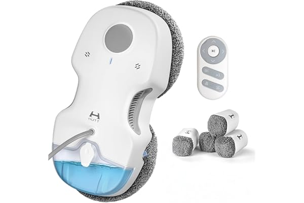 Hutt Robot Nettoyeur de vitres C7 avec Fonction de pulvérisation (HUTTHINK 5.0, contrôle Intelligent de la fréquence et Planification d'itinéraire, réservoir d'eau/Nettoyage de 80 ML, Vitesse de