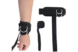 BOXOB 2 Sztuki Pasów do Podnoszenia Ciężarów z Pierścieniami D Paski do Martwego Ciągu do Treningu na Maszynie Kablowej Paski do Ćwiczeń do Kulturystyki Podnoszenia Ciężarów Martwego Ciągu