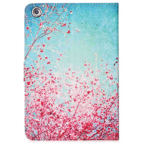 iPad Mini 3 Hülle, Deenor PU Leder Abdeckung Stand Flip Schutzhülle Hülle für Apple iPad Mini 1/2/3 Generation. (Peach blossom) - 3
