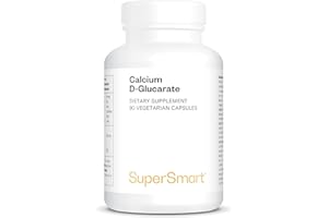 Calcium D-Glucarate - Disintossicante naturale - Promuove la salute del fegato - Sale di calcio dell'acido D glucarico - Ottimizza la glucuronidazione - Vegano - Supersmart
