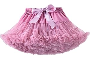 Alunsito Infant Baby Girl's Fluffy Tutu Skirt Toddler Tulle Birthday Party Tiered Princess Tutu Pettiskirt