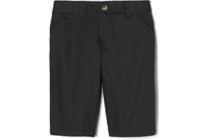 French Toast Girls' Adjustable Waist Stretch Twill Bermuda Short (Standard & Plus), School Uniform Black, 6