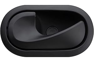 MangWany tirador Manija de Puerta Maneta Interior Izquierda Lado del Conductor Delantero o Trasero para Clio Dacia Logan Duster Sandero 8200028487 (negro mate)