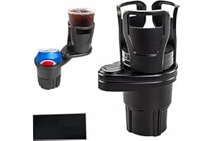 ONTHIS Car Cup Holder Expander, Car Dual Cup Holder Adjustable, 2 In 1 Multifunctional Car Cup Stand Expander for Cars, 360°Rotating Car Coffee Drink Cup Holder Expander Adjustable Diameter