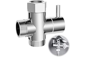 AYHYHLJZJ 3 Voies Soupape en Laiton G1/2", Inverseur Douche Mitigeur Chromé, Robinet wc 3 Voies Pour Salle de Bain et Cuisine