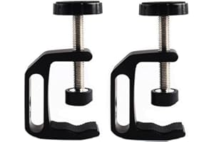 Smavles C Clamp 2 Pezzi Morsetto Super Clamp Pinza Fotocamera Con Pad Antiscivolo,per Riflettore Flash,Clip per Treppiede,Morsetto per Fotocamera da Studio,Fotografia,Video,Audio ecc.