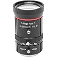 Sorandy 5 ‑ 50mm F1.6 Camera Zoom Lens, 5MP Focal Length Lens with Manual Focus and Adjustable Aperture, C Mount Compact Lens for Industrial Camera, Black