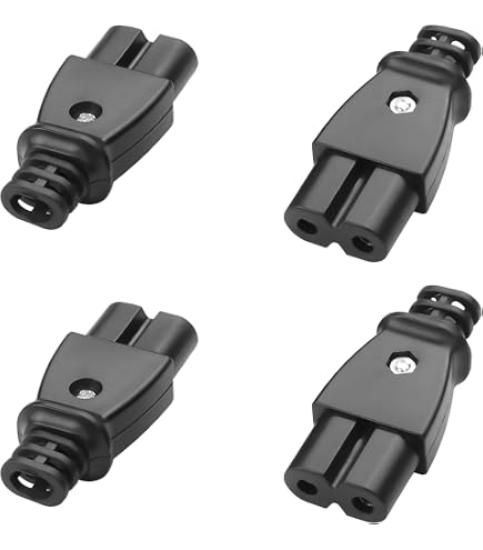 Eonvic Y-Splitter Kabel: IEC320 C8 Stecker Auf 2x C7 Buchse – 40 Cm, 125V/10A