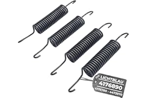 ‎LICHTBLAU LICHTBLAU 4 x Federn Metall für Miele Waschmaschine 4176890, 4473970 Bottich Aufhängung Zugfeder Spannfeder