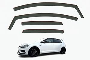 AIRFLUX Set di 4 deflettori d'aria compatibili con Volkswagen Golf 7 5 porte Hatchback 2013 2014 2015 2016 2017 2018 2019 2020.