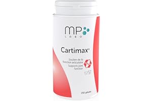 MP Labo Cartimax® - Soutien de la Fonction Articulaire pour Chien et Chat - Glucosamine, Harpagophytum, Reine des Prés, Bambou et Oligo-éléments (250 Gélules)