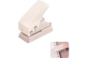 BIVOFU Mini Perforateur Monotrou, Mini Perforateur Monotrou pour Bureau et Maison, Reliure de Fichiers, Albums Photo de Bricolage, Classeurs de Signets, Facile à Utiliser et à Transporter (rose)
