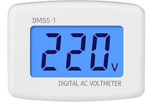 LNEE Paullice Voltmetro AC Digitale Voltmetro AC Digitale Elettrodomestici ad Alta precisione 230V 50Hz per Home Hotel Office Building Spina Europea