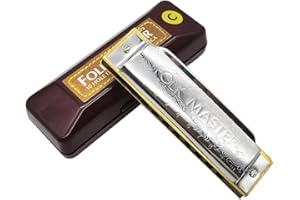 YUEKO Suzuki Folkmaster 1072 10 Agujeros Armónica Diatónica Estándar Principiante Blues Arpa Gaita Clave de A/Ab/B/Bb/C/D/Db/E/Eb/F/F#/G Instrumento Musical (C)