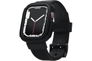 elago Pancerne etui z paskiem kompatybilne z Apple Watch 9/8/SE2/7/SE, kompatybilne z iWatch 45 mm, 44 mm, 41 mm, 40 mm, wojskowy ochronny futerał ochronny z wytrzymałym paskiem sportowym, ochrona