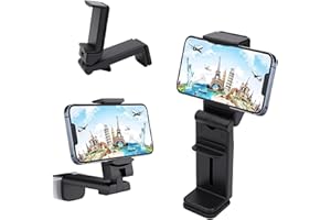 HEMLOSK Avion Accessoire Voyage Accessoire Voyage Support de Téléphone Portable pour Avion, Train, Bateau & Travail, Universel Portable Pliable, Rotatif à 360°, Support de Téléphone de Voyage Mains Libres