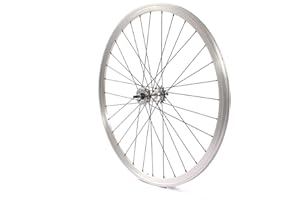 KHEBIKES KHE Fixie Rear Wheel 700c 28 Inch Double Wall Rim 32 Hole Silver 30 mm High Including Fixed and Freewheel Sprocket