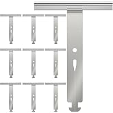 ipow Set of 10 Metal Strips for Curtains and Blinds &ndash; Secure Hold Replacement for Roller Tube &ndash; Safety Reinforcement