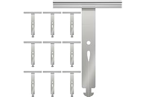 ipow Lot de 10 Attache Tablier Souple Volet Roulant en Métal,Universel Ressort de Suspension pour Fixation de Lame du Volet Roulant Électrique/Manuel/Solaire,Accroche et Crochet Compatible avec Somfy