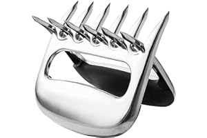 HEZHU Fleischkrallen Edelstahl Pulled Pork Gabeln Bear Krallen zum Greifen Zerkleinern & Reißen von Fleisch