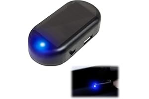 DOUKESH Alarm System Car Anti Theft Flashing Lamp Solar Power Dummy Alarm Flashing Lamp for Car Security System (Blue)