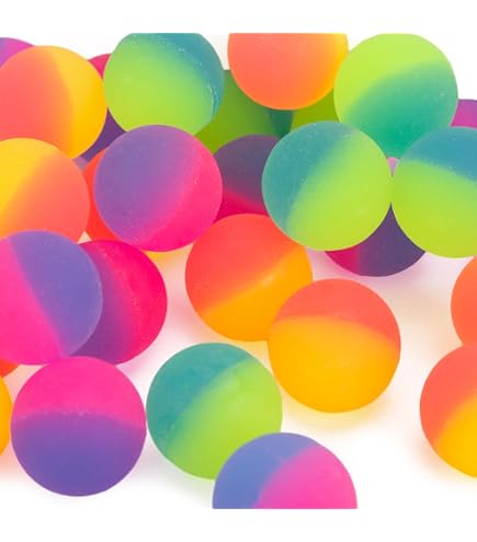 Bedwina Jumbo Hüpfbälle (12 Stück) – 6 Cm Große Flummis In Bunten Neonfarben Für Kinderpartys & Spiele