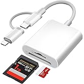 [Apple MFi Certified] SD Card Reader for Phone Pad, Lightning USB C Memory Card Adapter for MicroSD/SD, SD Card Reader for iP