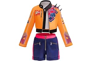 Tangsenyu Kids Rumi Costume for Girls Pop Singers Outfit Include Jacket T-shirt and Shorts