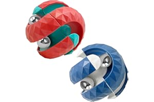 Yeefunjoy 2PCS Rotierender Fingerwürfel Orbit Ball, Fidget Hand Sensorisches Würfelperlen Gyro Spielzeug, Rotating Cube Angst Stressabbau, Labyrinth Weihnachts Party Geburtstagsgeschenke Kinder