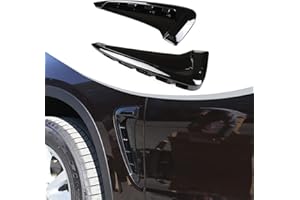 DIYUCAR Adesivi neri lucidi per bocchetta del parafango laterale per auto a forma di squalo per X5 F15 X5M F85 2014-2018 accessori