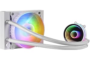 Mars Gaming ML-ONE120 White, Liquid CPU Cooler, TDP 200W, Infinity Mirror, FRGB Silent Fan, Universal Multisocket