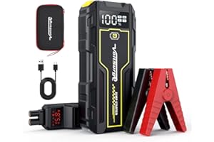 6000A VoltSurge Starthilfe Powerbank, Spitzenstrom Auto Starthilfe, 12V für Alle Benzinmotor/8,0L Dieselmotor, Tragbarer Batterie Booster mit USB-Schnellladung 3.0